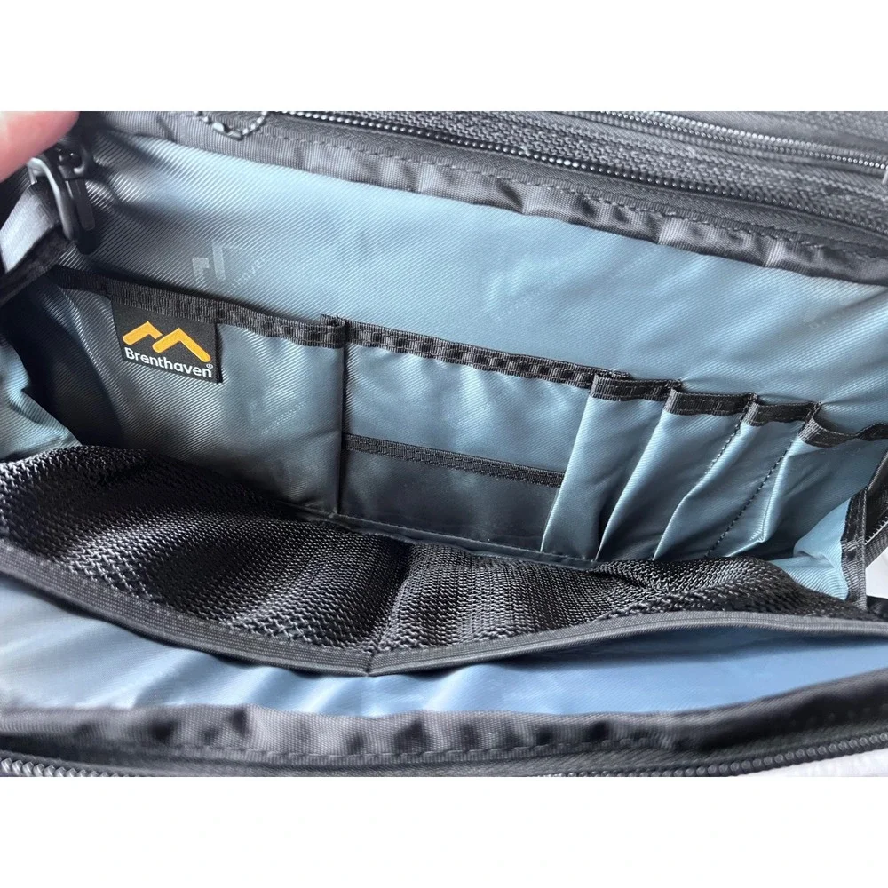 Professional Unisex Brenthaven Laptop Briefcase Messenger Bag Large Black